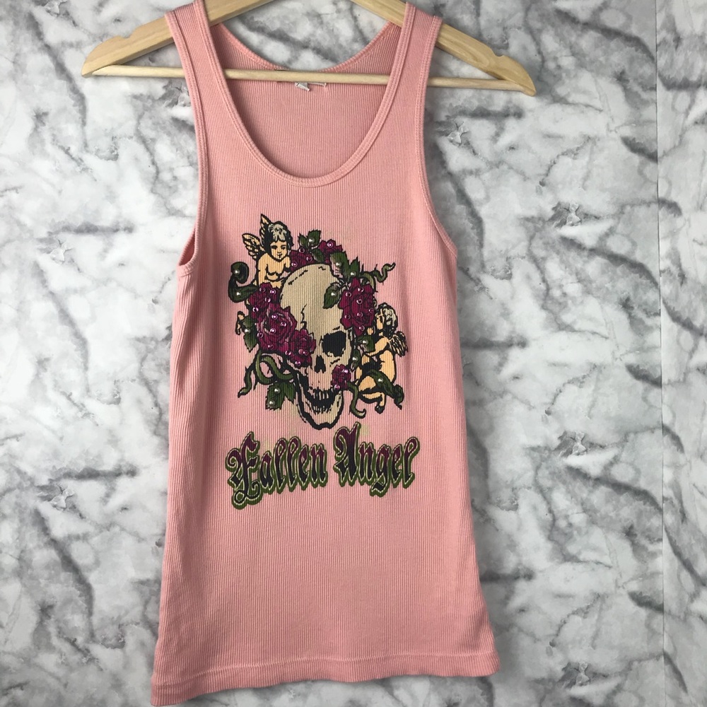 Bejeweled Susan Pixel Ribbed Tank Top